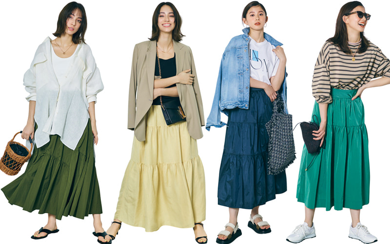 2022年初夏“層疊裙”成為主角的“成熟女性可愛(ài)裝”